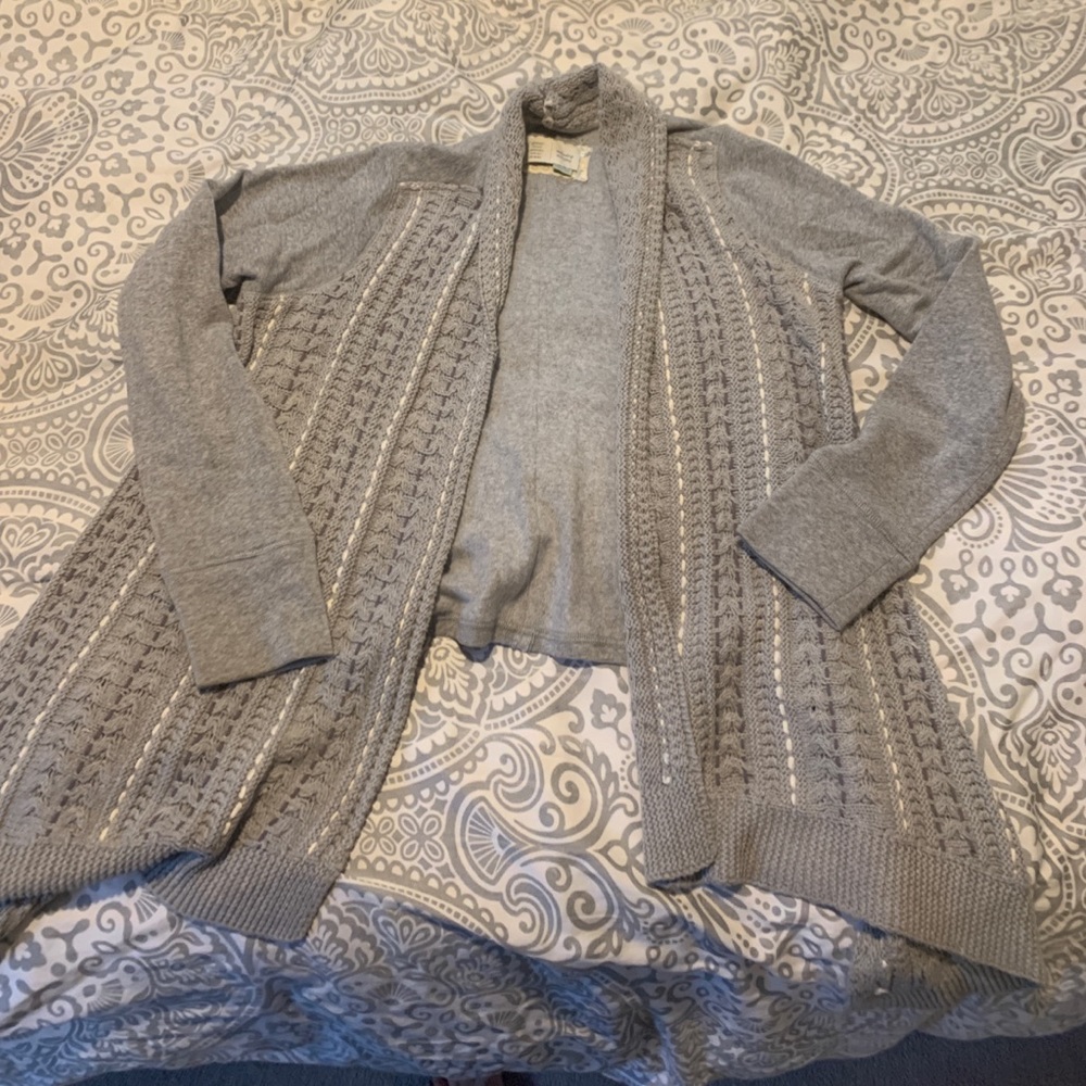 Saturday Sunday Anthropology Grey Knit Sweater